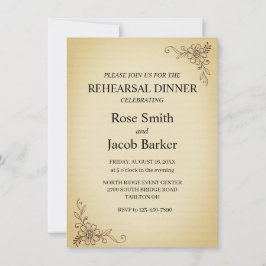 Vintage Scrapbook Style Wedding Rehearsal Dinner Kaart