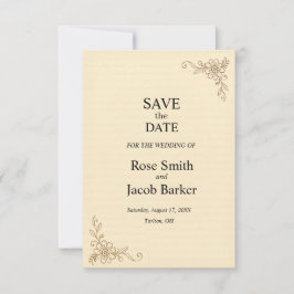 Vintage Scrapbook Style Wedding Save the Date Kaart