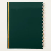 Vintage Script Groen en Goud Prettig Kerstfeest Planner (Achterkant)