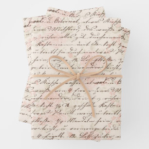 Vintage Script Inpakpapier Vel