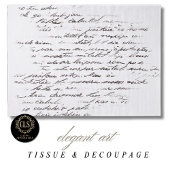 Vintage Script Letter Decoupage  Tissuepapier