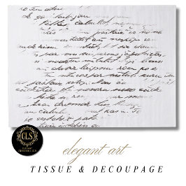 Vintage Script Letter Decoupage  Tissuepapier