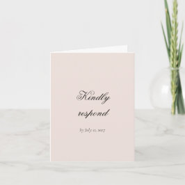 Vintage Script RSVP Kaart met Sfeervolle Bloemkuns