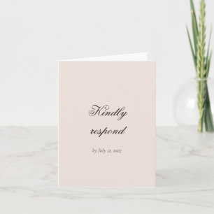 Vintage Script RSVP Kaart met Sfeervolle Bloemkuns