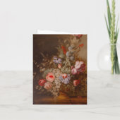 Vintage Script RSVP Kaart met Sfeervolle Bloemkuns (Achterkant)