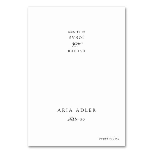 Vintage Script Trouwmenu Optie Plaatjes Kaart (Voorkant)