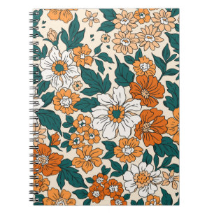 Vintage seamless floral pattern. Liberty-stijl Notitieboek