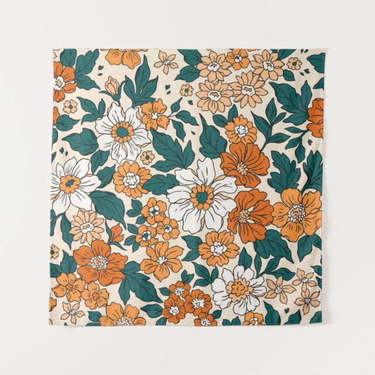 Vintage seamless floral pattern. Liberty-stijl Wandkleed (Voorkant)