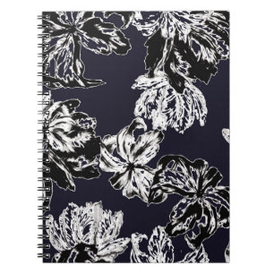 Vintage seamless pattern flowers and floral patter notitieboek