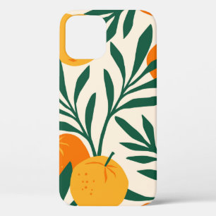 Vintage seamless pattern with mandarins. Trendy ha Case-Mate iPhone Case