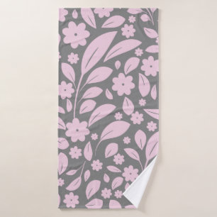 Vintage seamless pattern with pink flowers and lea badhanddoek