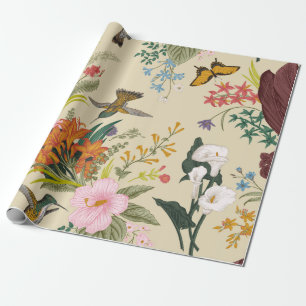 vintage seamless vintage floral pattern. Exotic fl Cadeaupapier