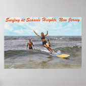 Vintage Seaside Heights New Jersey surfkunst Poster (Voorkant)