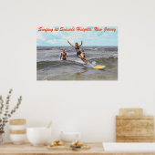 Vintage Seaside Heights New Jersey surfkunst Poster (Keuken)