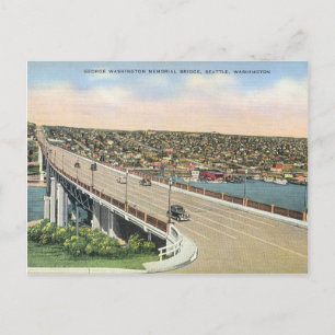Vintage Seattle Aurora Bridge Briefkaart