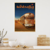 Vintage See Australia By Rail Travel Poster (Keuken)