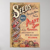 Vintage Seed Company Advertising Poster (Voorkant)