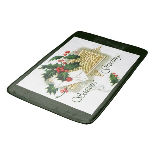 Vintage Seizoenen kerstmis Badmat (Gekanteld)