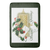 Vintage Seizoenen kerstmis Badmat (Voorkant Verticaal)