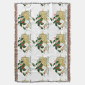 Vintage Seizoenen kerstmis Deken (Voorkant Verticaal)