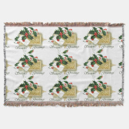 Vintage Seizoenen kerstmis Deken