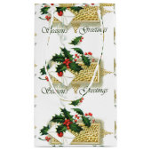 Vintage Seizoenen kerstmis Klein Cadeauzakje (Achterkant)