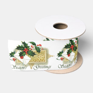 Vintage Seizoenen kerstmis Satijnen Lint