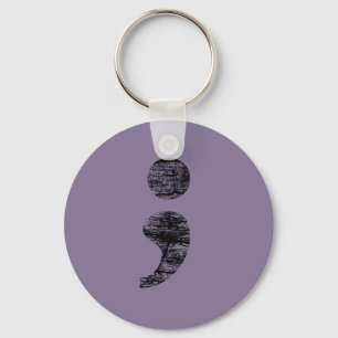 Vintage Semicolon Sleutelhanger