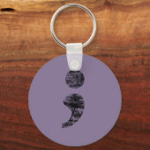Vintage Semicolon Sleutelhanger (Voorkant)