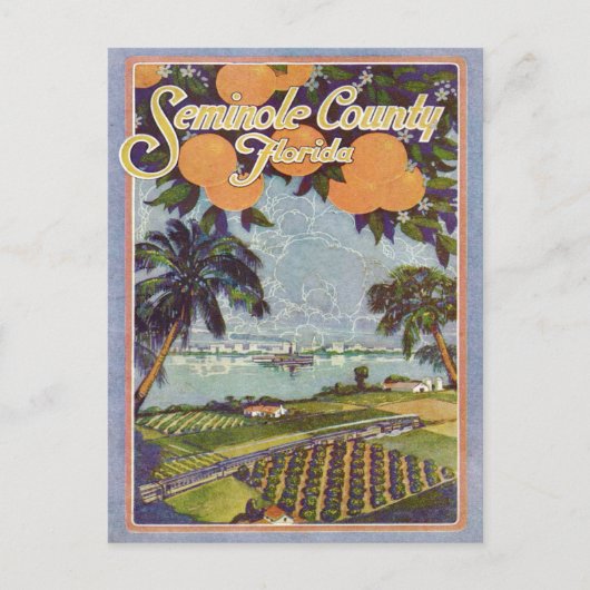 Vintage Seminole County Florida Briefkaart (Voorkant)