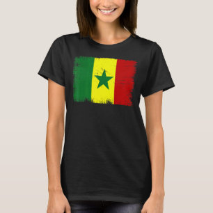Vintage Senegalese vlag Senegalese Onafhankelijkhe T-shirt
