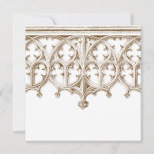 Vintage Sepia Cathedral bruiloft Kaart (Voorkant)
