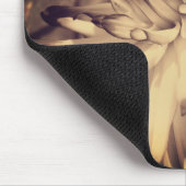 Vintage Sepia Dahlia Flower Muismat (Hoek)