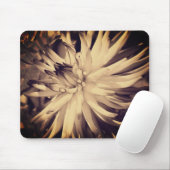 Vintage Sepia Dahlia Flower Muismat (Met muis)