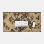 Vintage Sepia Floral, Antiek Bureaumat (Keyboard & Muis)