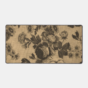 Vintage Sepia Floral, Antiek Bureaumat
