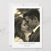 Vintage Sepia Foto Save The Date (Voorkant)