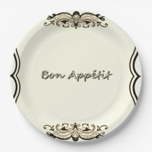 VINTAGE-SEPIA—FRANCH-ONTWERP-PAPER BORDEN(c) Papieren Bordje