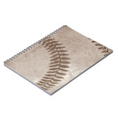 Vintage Sepia Honkbal Notitieboek (Linkerzijde)