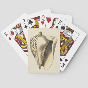 Vintage Sepia Hoornschelp Pokerkaarten