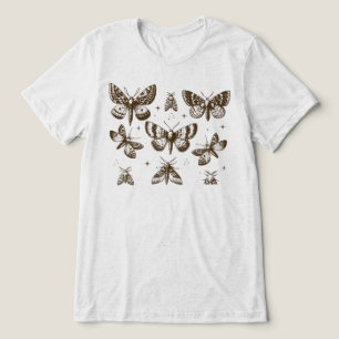 Vintage Sepia Motif Hemelsterren Schets Tri-Blend Shirt