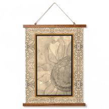 Vintage Sepia Zonnebloem