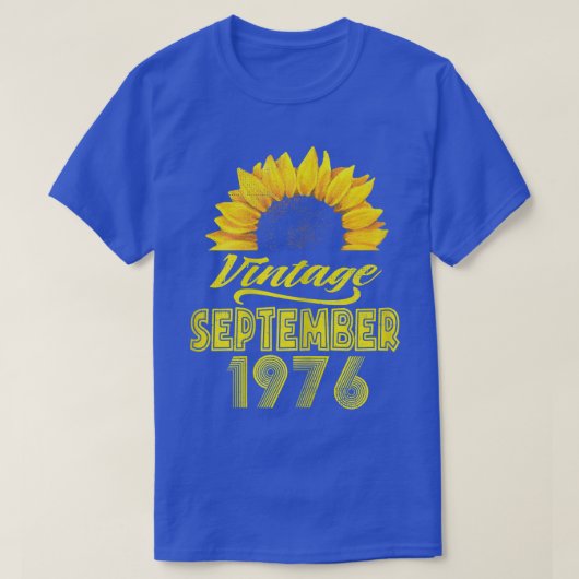 Vintage september 1976 46 t-shirt (Design voorkant)