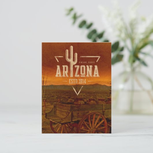 Vintage Series Arizona Travel Briefkaart (Staand voorkant)