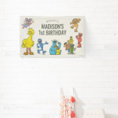 Vintage Sesame Street Characters Birthday Banner (Insitu)