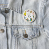 Vintage Sesame Street Characters Birthday Button (In situ)