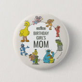 Vintage Sesame Street Characters Birthday Button (Voorkant)