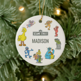 Vintage Sesame Street Characters Keramisch Ornament
