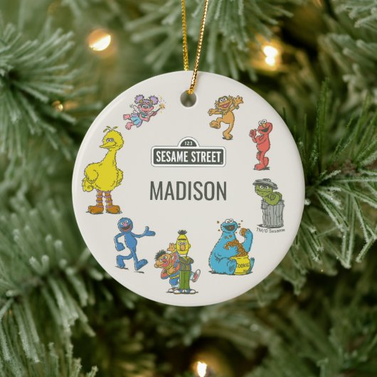 Vintage Sesame Street Characters Keramisch Ornament (Boom)