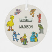 Vintage Sesame Street Characters Metalen Ornament (Voorkant)